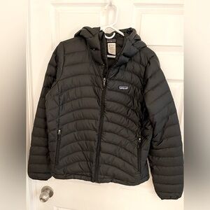 Patagonia Black Down Sweater Hooded Jacket - Women’s Size Large